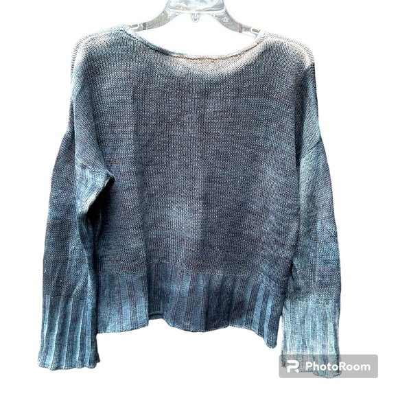 Pull Marika Charles En Coton Bleu Ombré Tie-dye Taille 3 - Neuf Avec étiquettes (NWT)